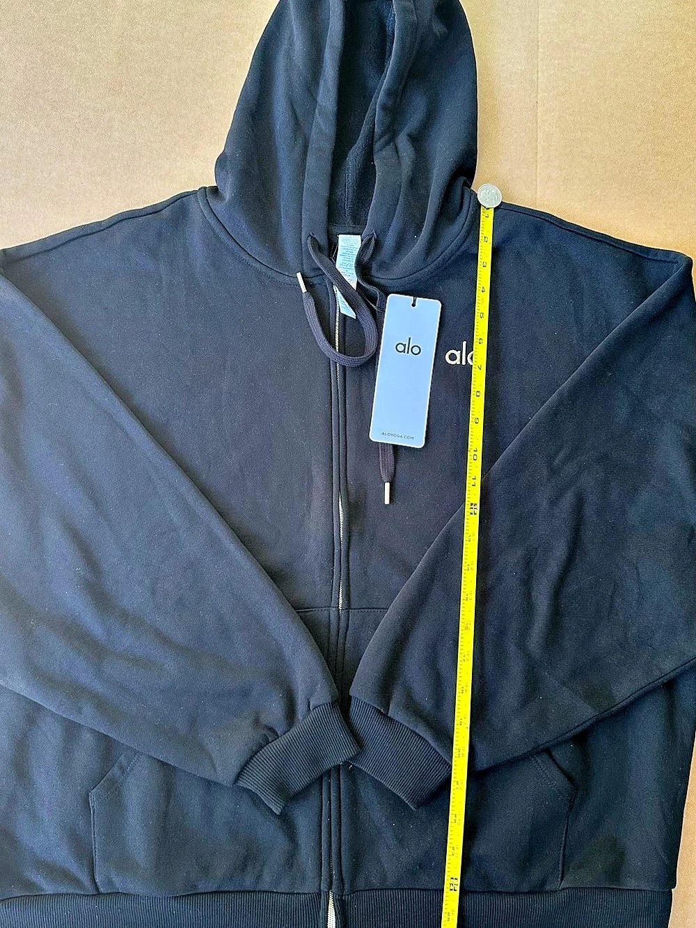 Alo Black Zip-Up Hoodie NWT
